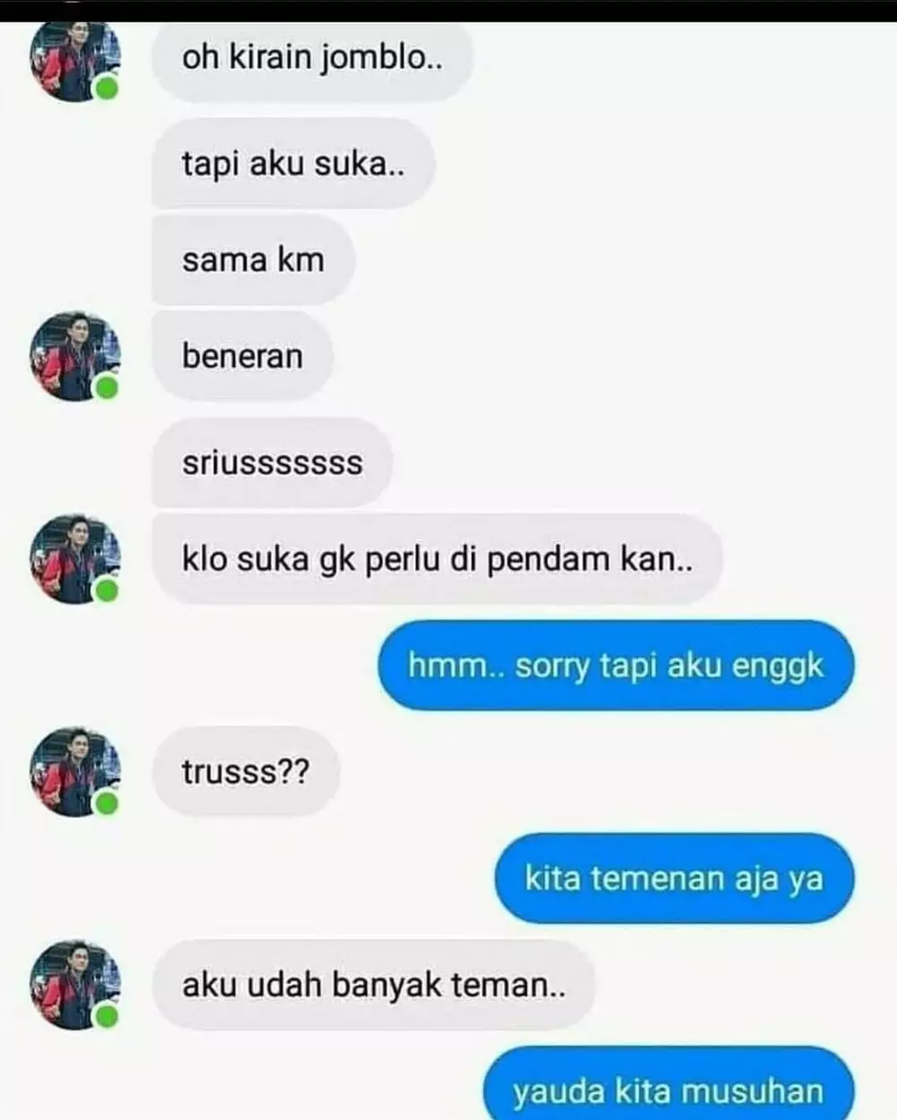 chat lucu teman dikasih tahu © 2021 instagram.com