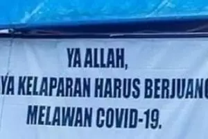 Spanduk warung kaki lima saat PPKM ini unik tapi bikin sedih   