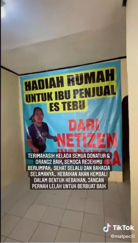 penjual es tebu dapat rumah © TikTok penjual es tebu dapat rumah © TikTok