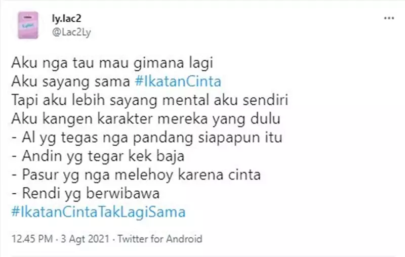 cuitan ikatancintataklagisama © 2021 berbagai sumber
