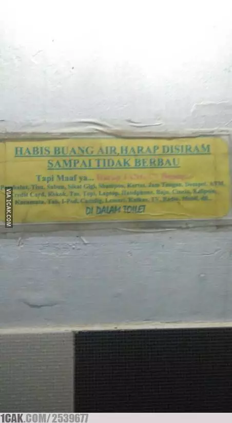 tata tertib lucu di toilet © 2021 1cak.com