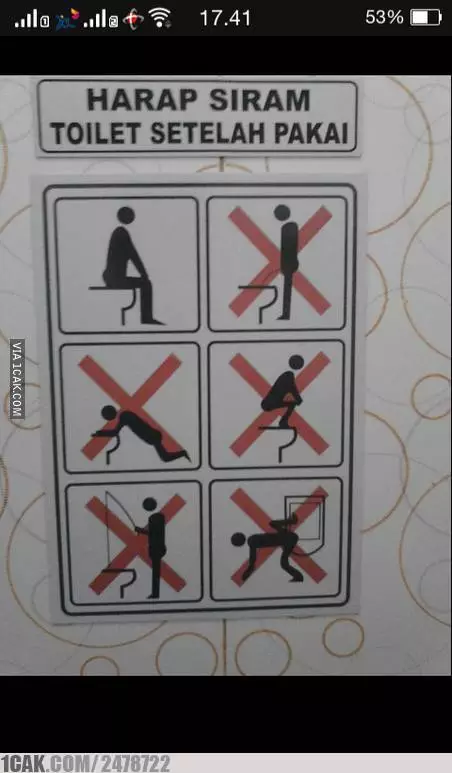tata tertib lucu di toilet © 2021 1cak.com