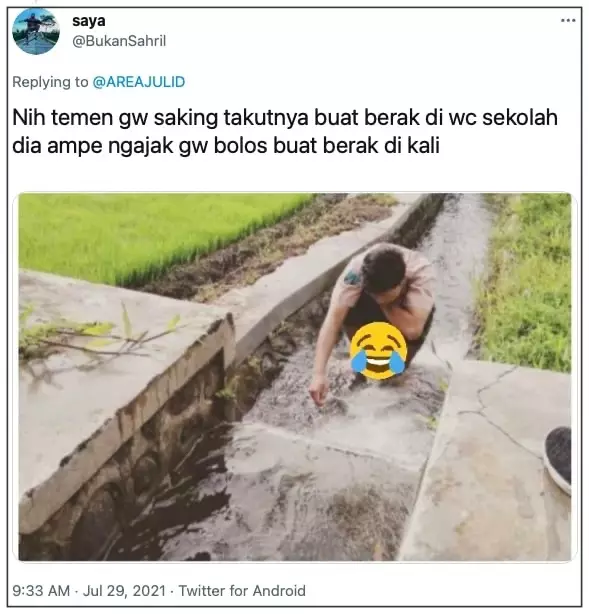 Curhatan siswa kebelet 3 © Twitter