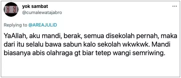 Curhatan siswa kebelet 5 © Twitter