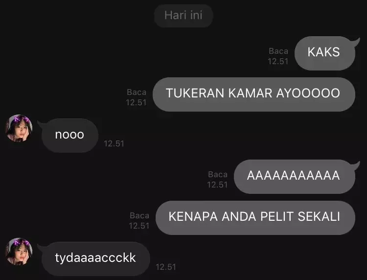 Chat kocak kakak adik © berbagai sumber