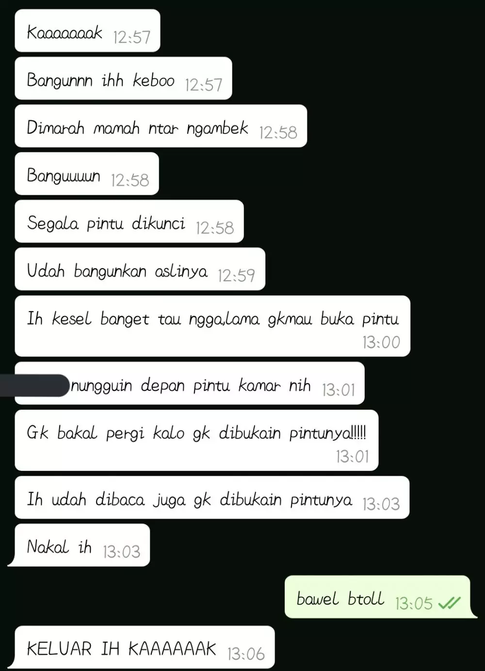 Chat kocak kakak adik © berbagai sumber