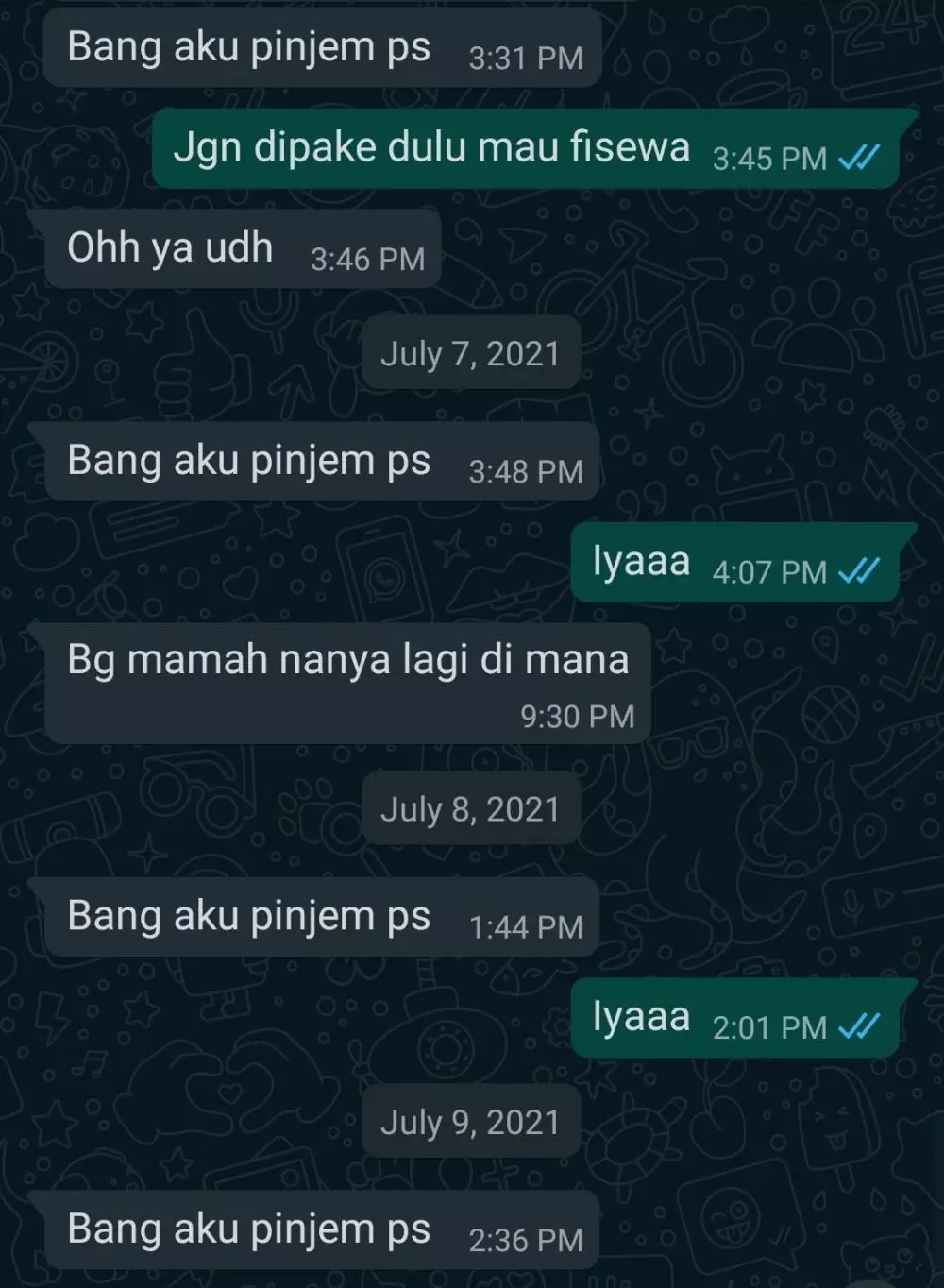 Chat kocak kakak adik © berbagai sumber