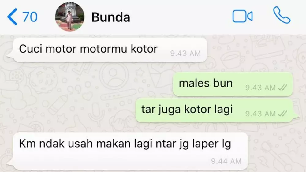 Chat lucu keluh kesah emak © berbagai sumber