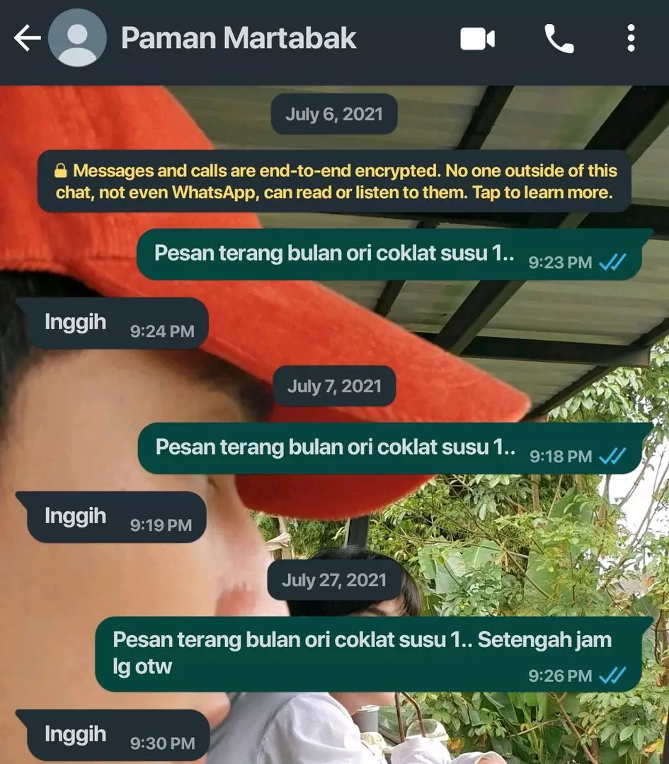 Chat anak kos dan pemilik warung © berbagai sumber