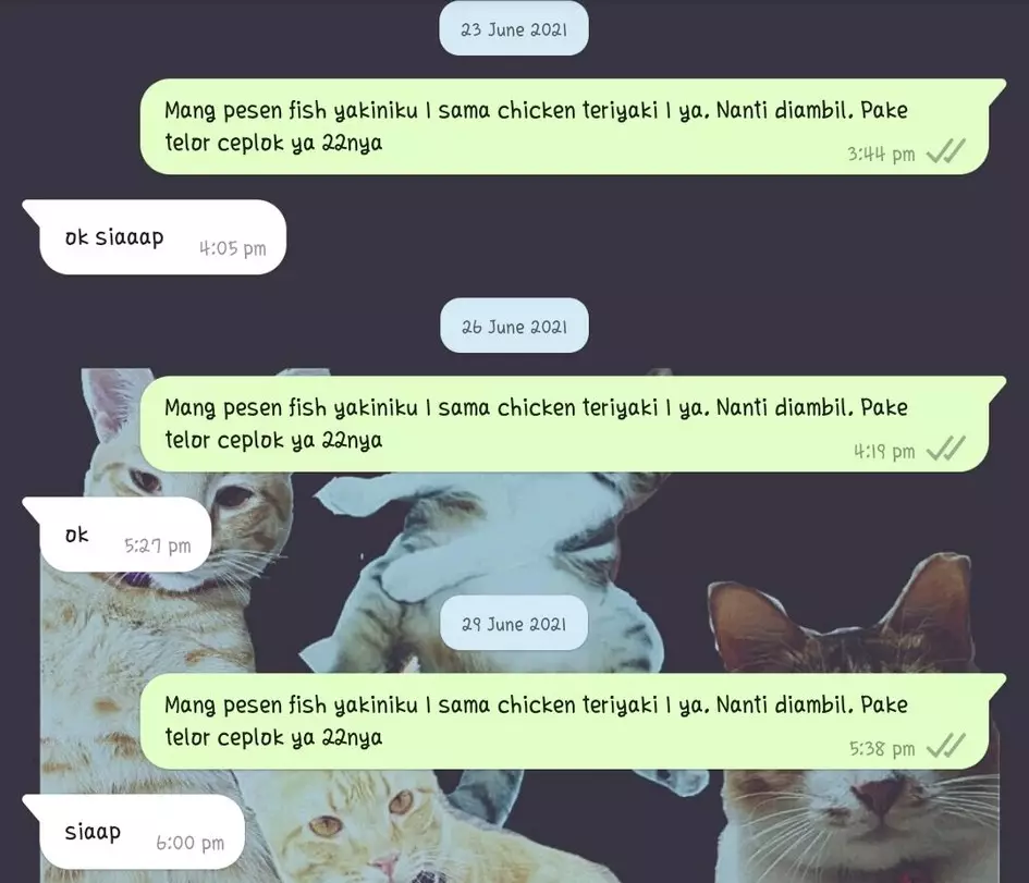 Chat anak kos dan pemilik warung © berbagai sumber
