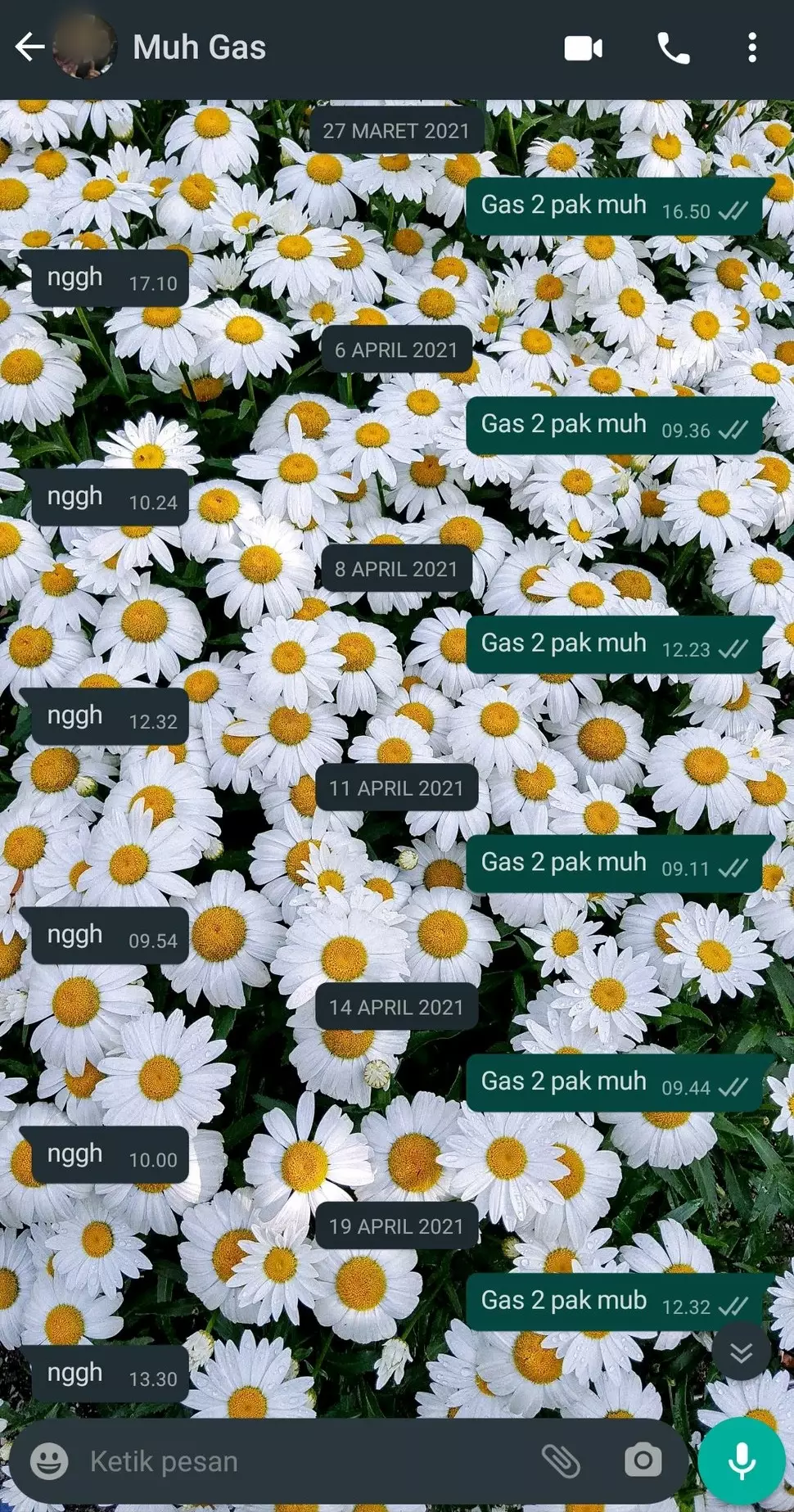 Chat anak kos dan pemilik warung © berbagai sumber