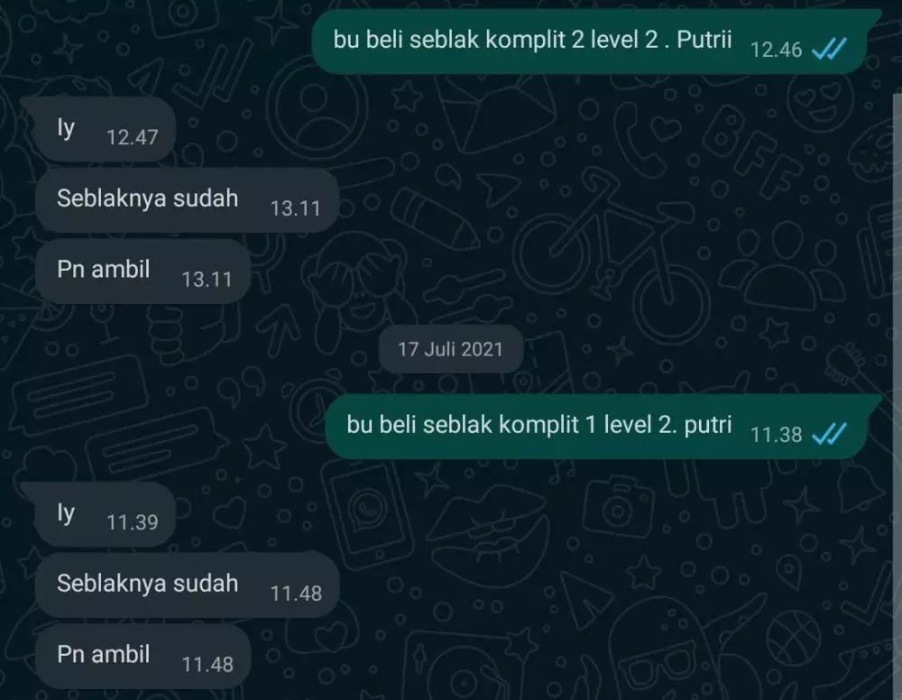 Chat anak kos dan pemilik warung © berbagai sumber