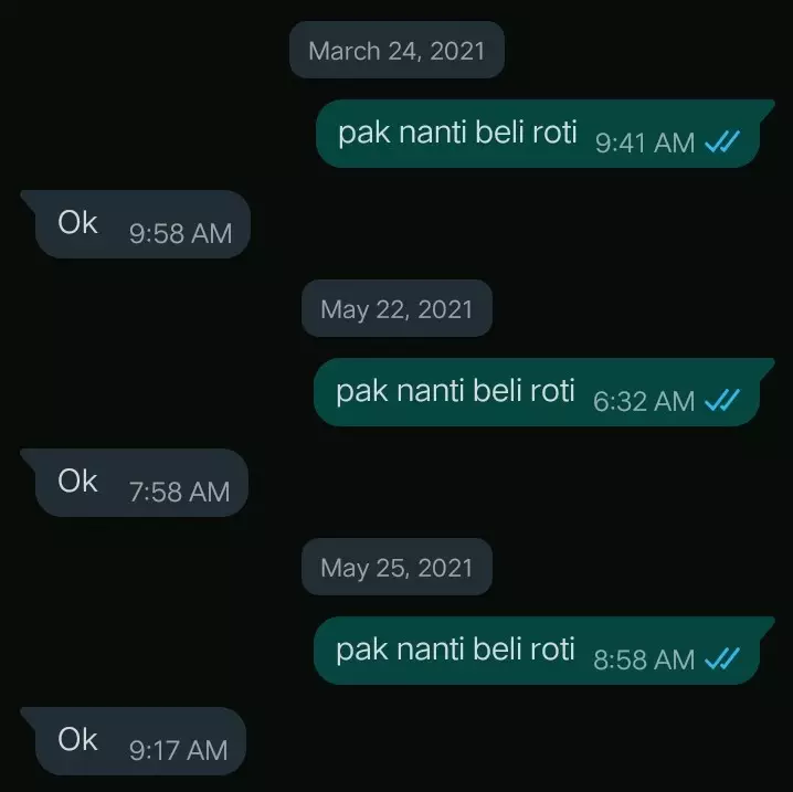 Chat anak kos dan pemilik warung © berbagai sumber