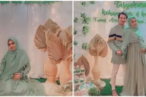 7 Momen tasyakuran 4 bulan kehamilan Fairuz A Rafiq, suvenirnya unik