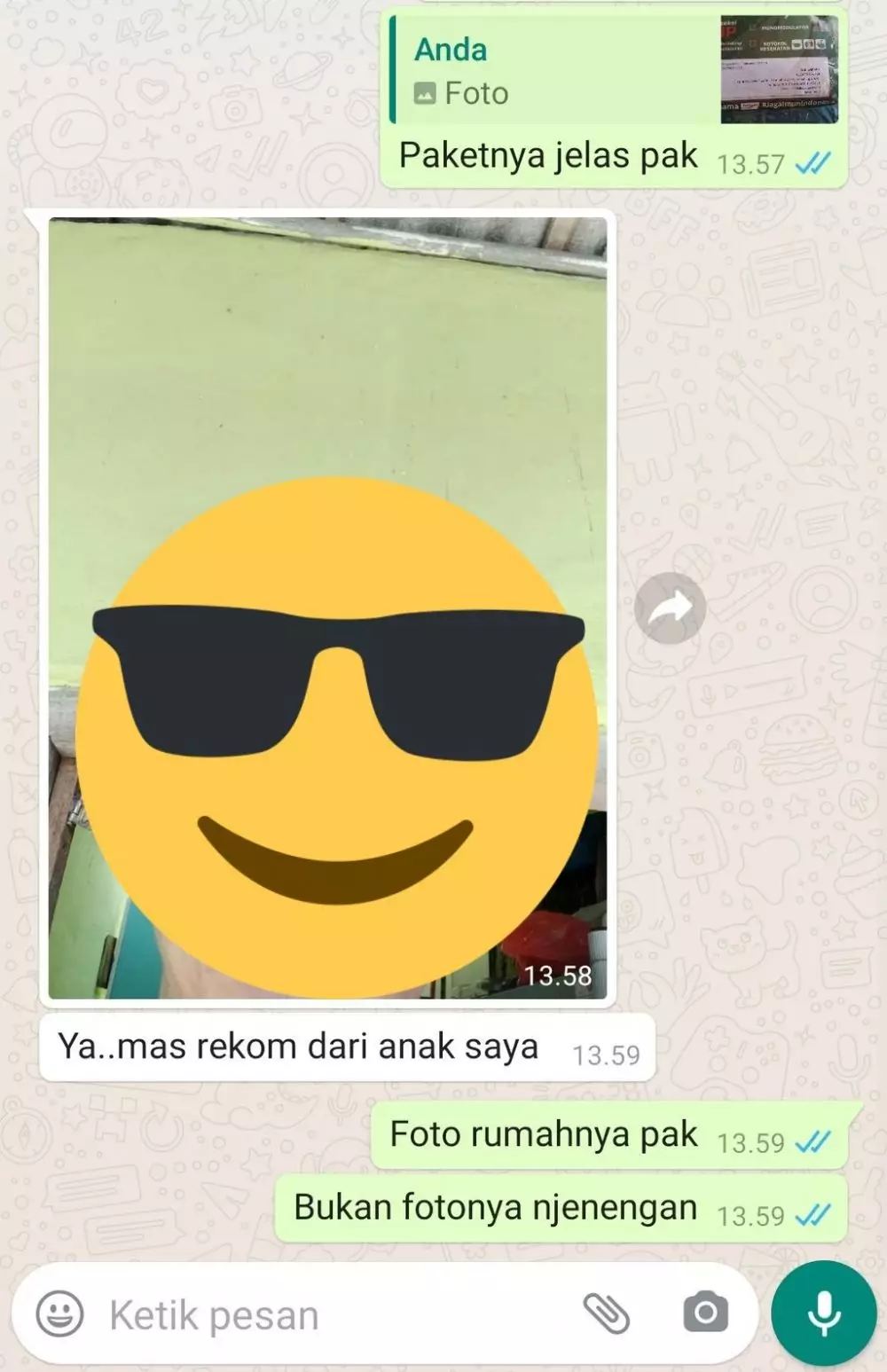 penerima paket salah paham © Twitter