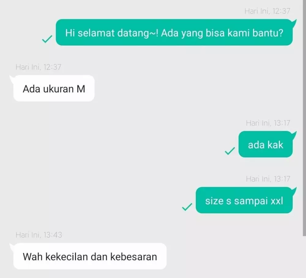 Chat lucu bertanya ke seller © Twitter Chat lucu bertanya ke seller © Twitter