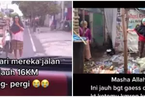 Kisah perjuangan kakek-nenek dorong becak cari botol bekas, penuh haru