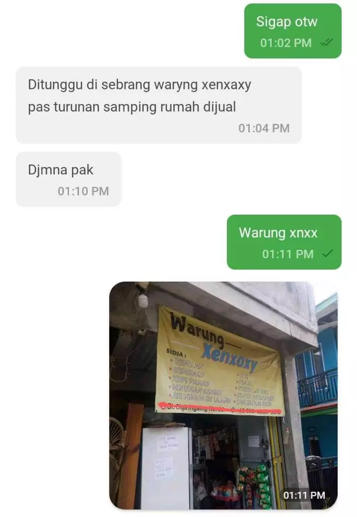 Chat pemberitahuan driver ojol © Twitter