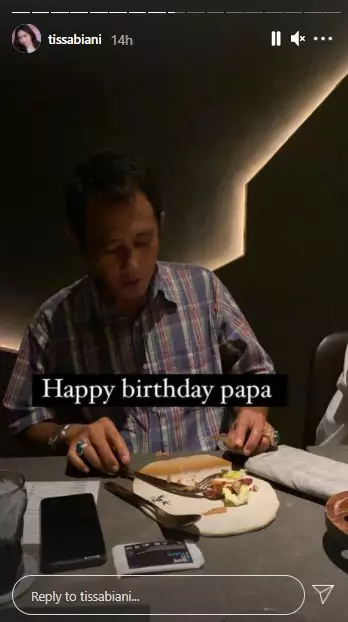 Momen Tissa Biani rayakan ultah sang ayah Instagram/@tissabiani