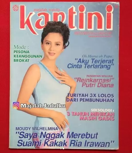 Potret Moudy Wilhemina di cover majalah jadul dari berbagai sumber