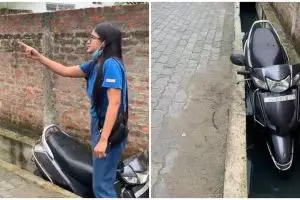 Dilecehkan, wanita ini seret sepeda motor pelaku hingga masuk got