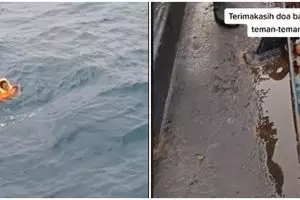 Momen haru nelayan diselamatkan setelah 3 hari mengapung di lautan