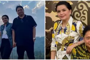 Momen Menteri Airlangga dicubit istri saat vaksin, curi perhatian