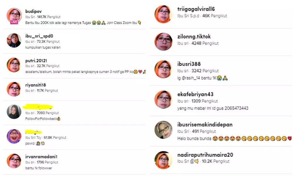 klarifikasi ibu sri viral © 2021 berbagai sumber