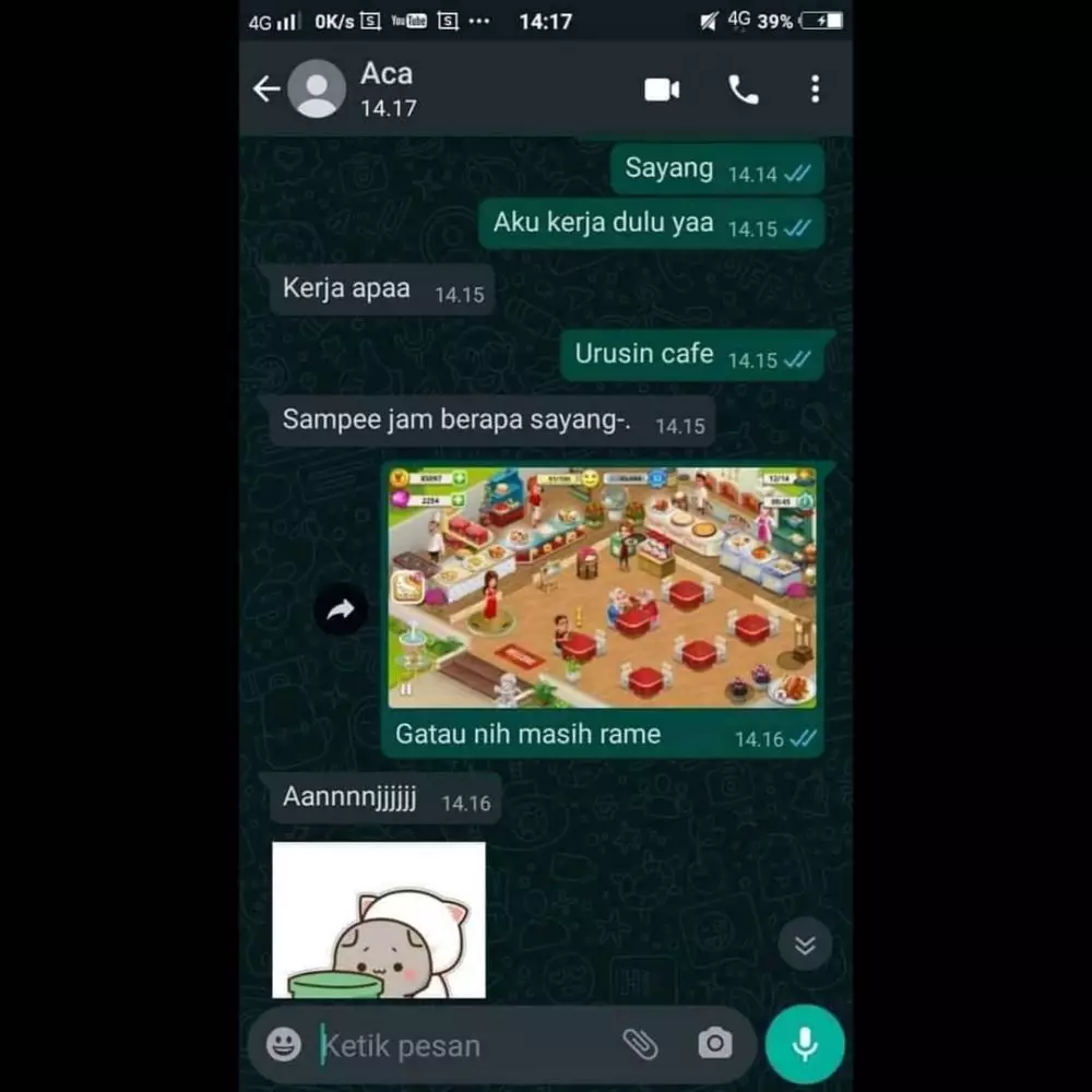 chat lucu ngerjain pacar © 2021 instagram.com