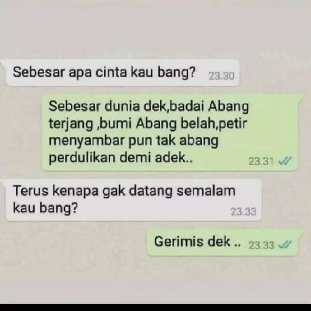 chat lucu ngerjain pacar © 2021 instagram.com