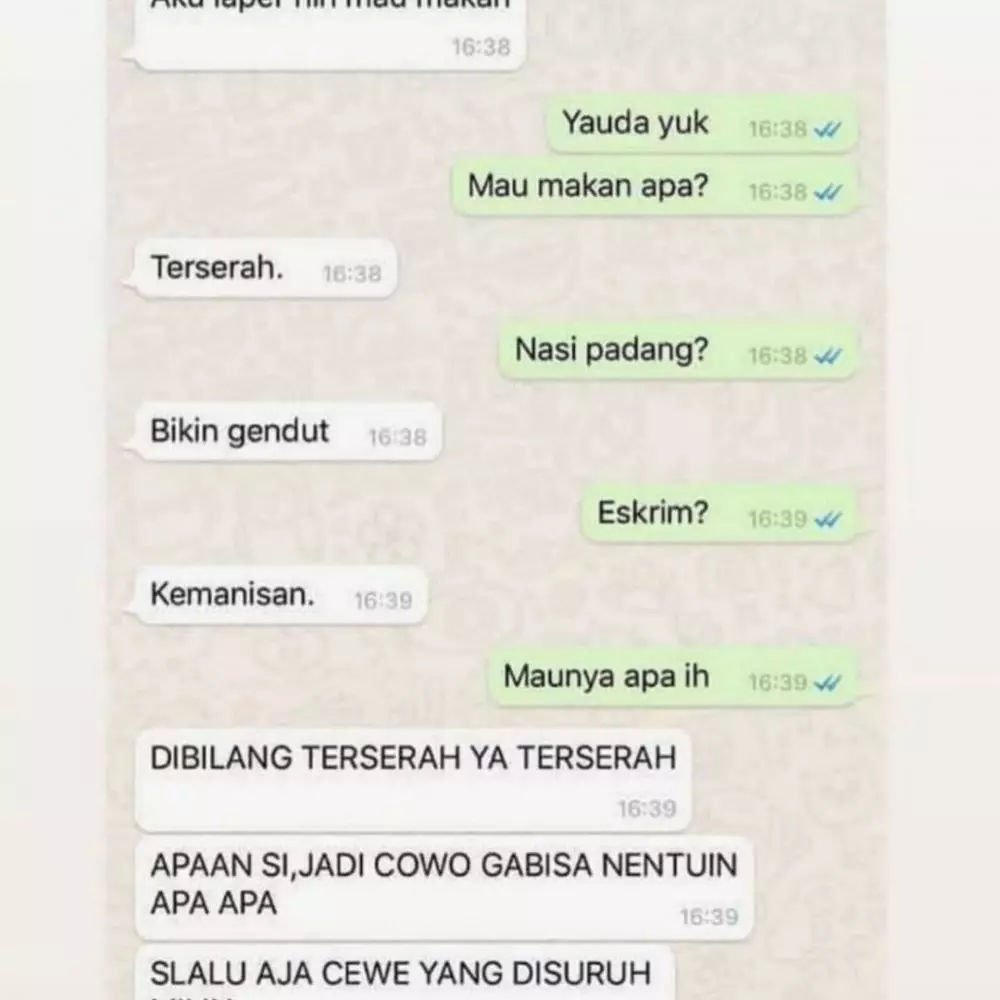 chat lucu ngerjain pacar © 2021 instagram.com