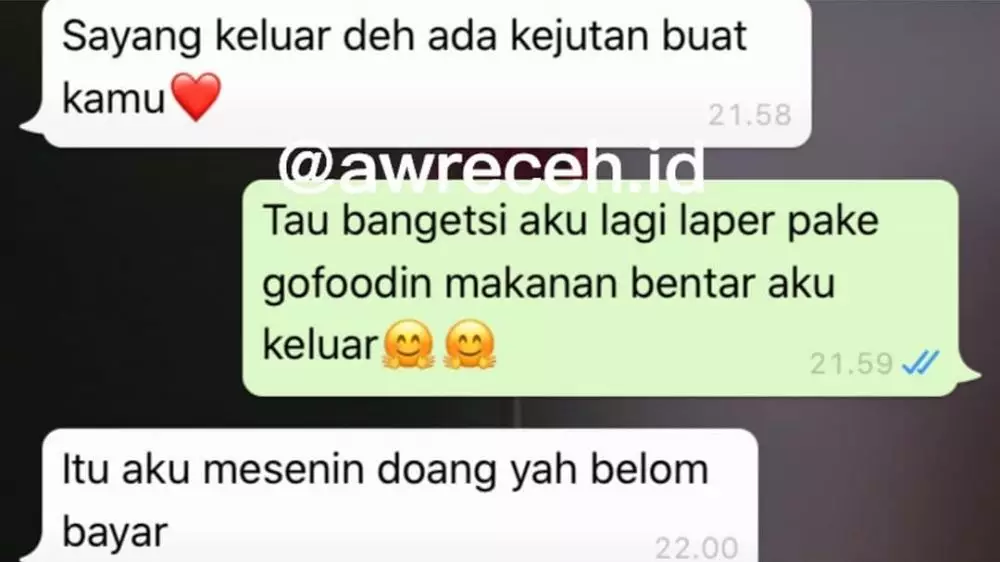 chat lucu ngerjain pacar © 2021 instagram.com