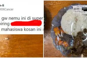 Beli nasi bonus piring di supermarket, harganya bikin girang mahasiswa