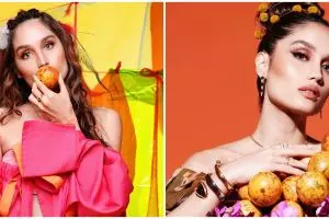 7 Gaya pemotretan terbaru Cinta Laura, menyunggi keranjang markisa