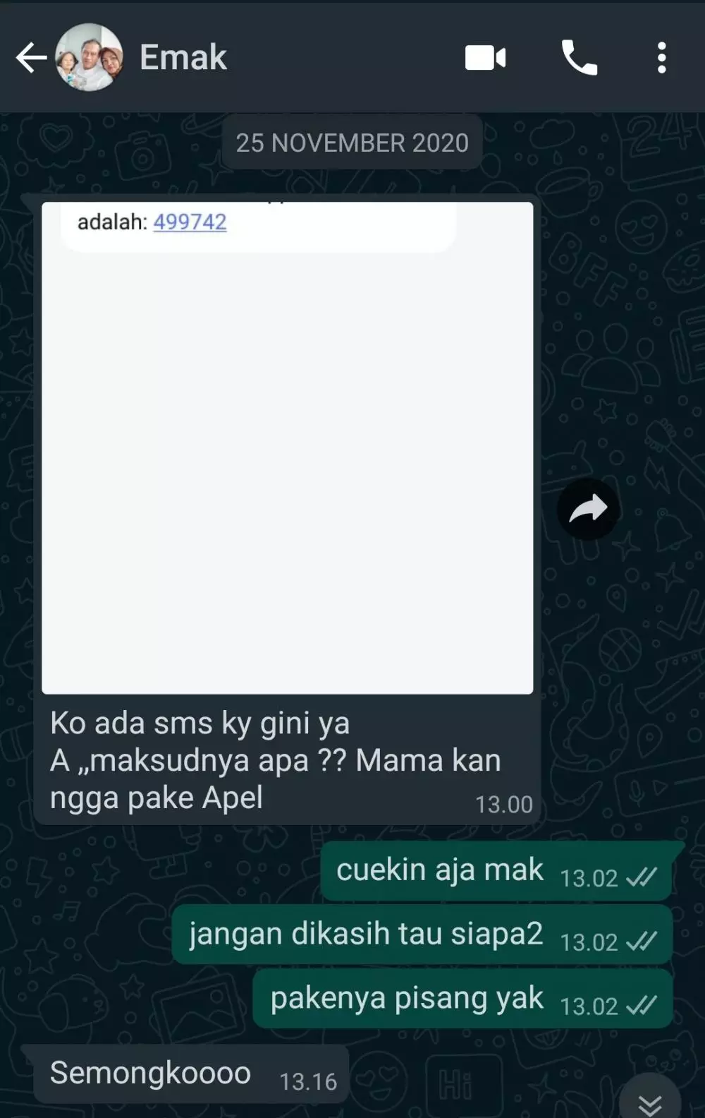 Chat lucu dari emak © berbagai sumber