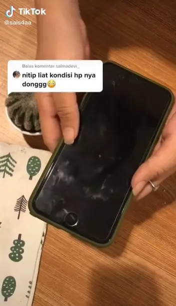 iPhone jatuh dari jembatan © TikTok iPhone jatuh dari jembatan © TikTok