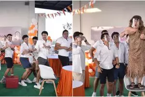 11 Momen meriah pesta bujang Rizky Billar, didandani jadi Tarzan