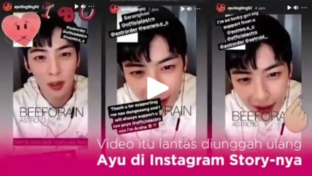 Ayu Ting Ting disapa Cha Eun Woo © 2021 brilio.net Ayu Ting Ting disapa Cha Eun Woo © 2021 brilio.net