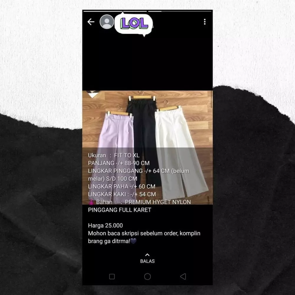 status WA lucu penjual online shop © 2021 instagram.com