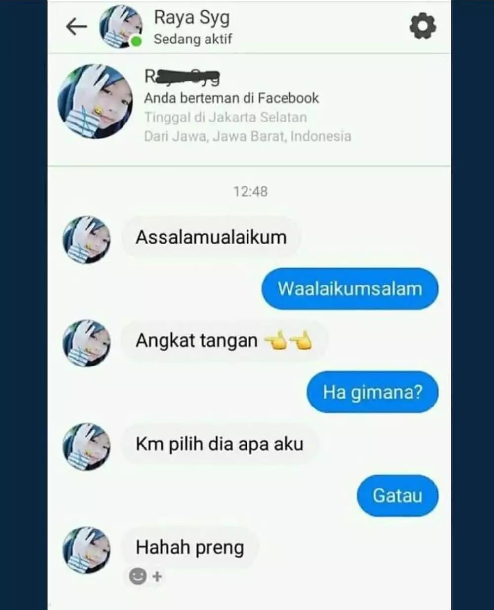 chat lucu pacar nggak nyambung © 2021 instagram.com