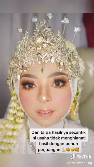 pengantin nggak bisa diam saat dirias © 2021 TikTok