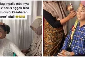 MUA panik pengantin tak bisa diam saat dirias, hasilnya bikin takjub