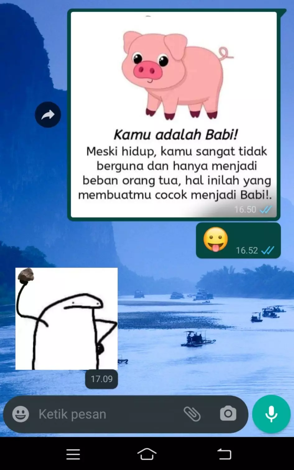 Chat ngeselin tapi lucu © berbagai sumber