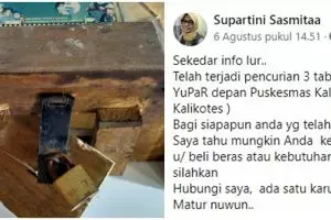 Warung dibobol maling, wanita Klaten justru tawarkan sekarung beras