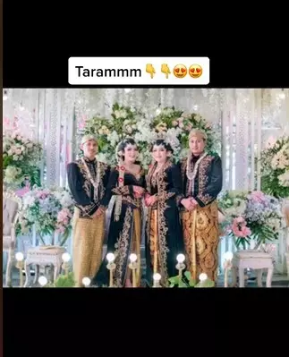 Pernikahan unik saudara kembar © TikTok Pernikahan unik saudara kembar © TikTok