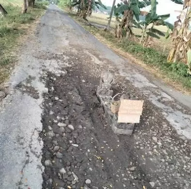 Potret makam di tengah jalan © Instagram