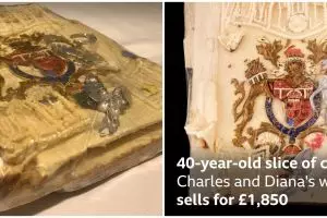 Potongan kue pengantin Pangeran Charles-Lady Diana laku Rp 36,9 juta