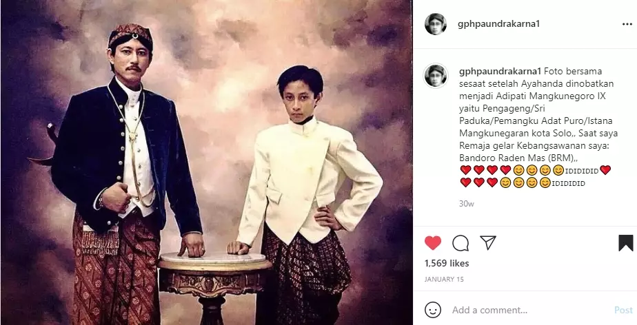 momen kenangan paundrakarna dan ayahnya © instagram