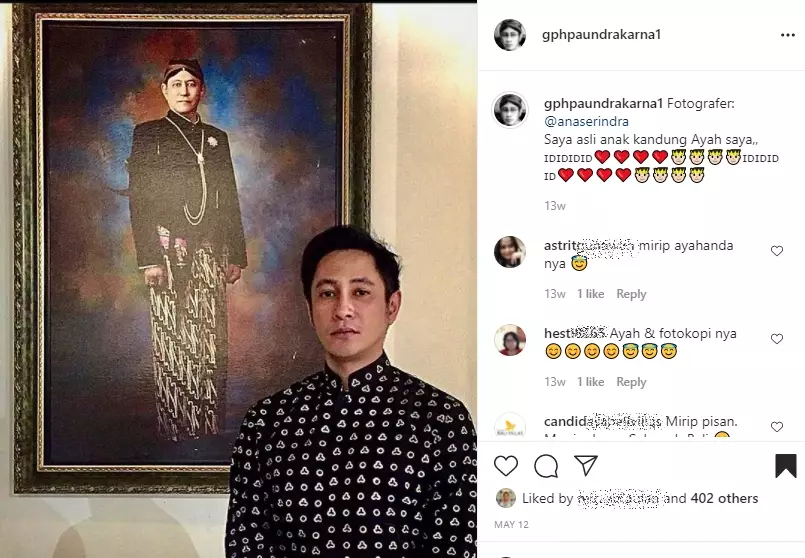 momen kenangan paundrakarna dan ayahnya © instagram