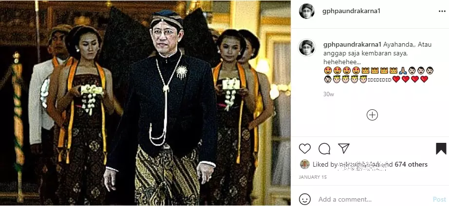 momen kenangan paundrakarna dan ayahnya © instagram